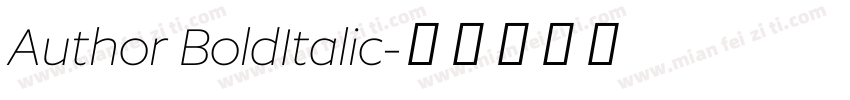 Author BoldItalic字体转换